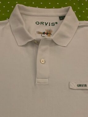ORVIS SS 100% Cotton White Polo